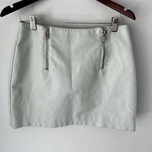 Forever 21 Faux Leather Zippered Mini Skirt Size L